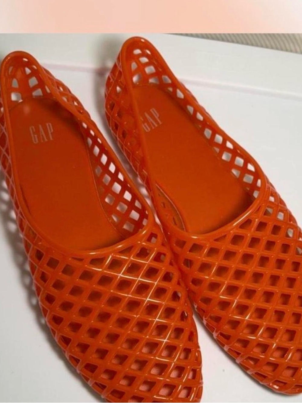 GAP Orange Lattice Jelly Flats